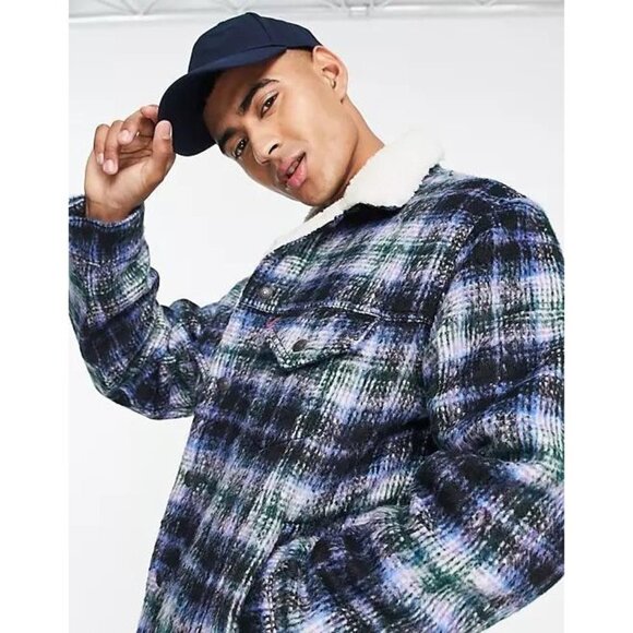 Vintage levis trucker Sherpa jacket coat winter parka - Picture 5 of 10